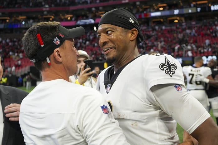 Dennis Allen and Jameis Winston